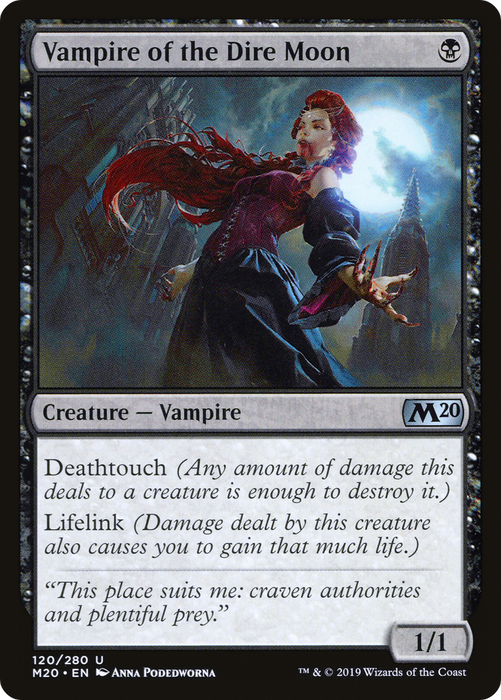 Vampire of the Dire Moon (M20-120) - uncommon - Foil