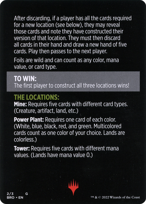 Urza's Blueprints (minigame) // Urza's Blueprints (cont'd) (MBRO-002) - common - Foil