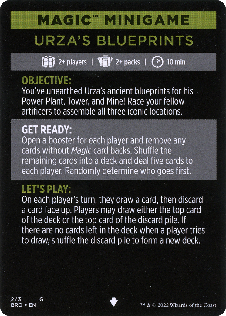 Urza's Blueprints (minigame) // Urza's Blueprints (cont'd) (MBRO-002) - common - Foil