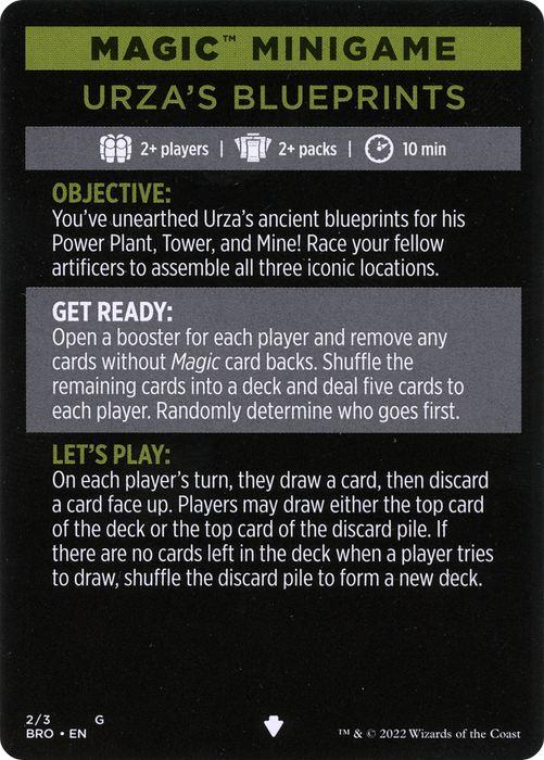 Urza's Blueprints (minigame) // Urza's Blueprints (cont'd) (MBRO-002) - common - Foil