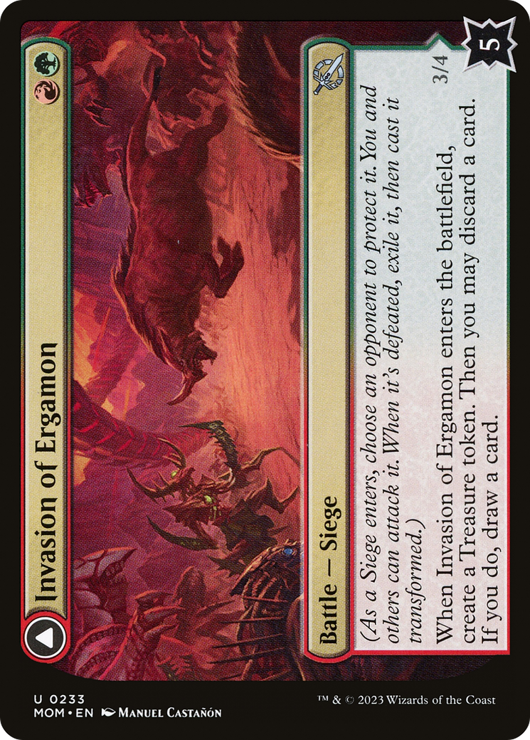 Invasion of Ergamon // Truga Cliffcharger (MOM-233) - uncommon