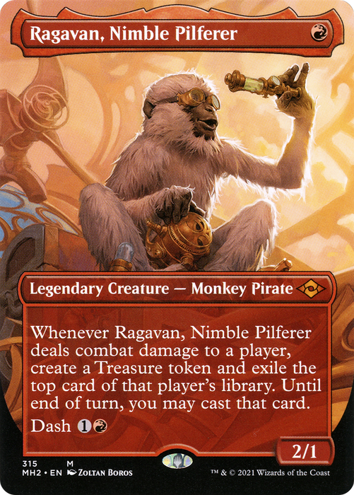 Ragavan, Nimble Pilferer (MH2-315) - mythic (Borderless)