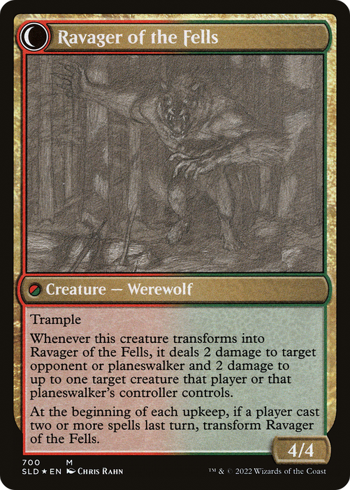 Huntmaster of the Fells // Ravager of the Fells (SLD-700) - mythic - Foil