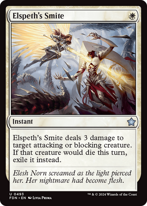 Elspeth's Smite (FDN-493) - uncommon