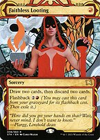 Faithless Looting (STA-038) - rare: (Showcase) (Borderless) - Etched Foil