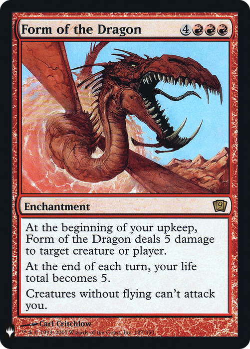 Form of the Dragon (LIST-9ED-187) - rare - Foil