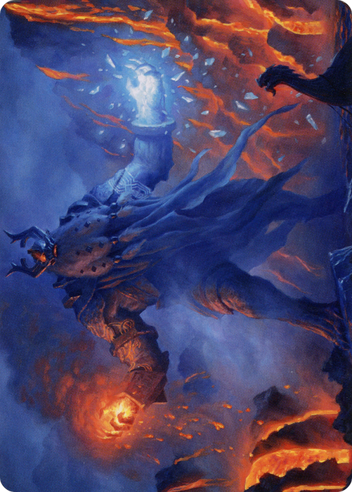 Aegar, the Freezing Flame // Aegar, the Freezing Flame (AKHM-055) - common (Borderless) - Foil