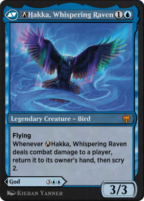 A-Alrund, God of the Cosmos // A-Hakka, Whispering Raven (KHM-A-40) - mythic