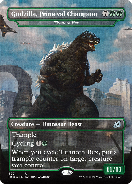 Titanoth Rex (IKO-377) - uncommon / Godzilla, Primeval Champion (Borderless) - Foil