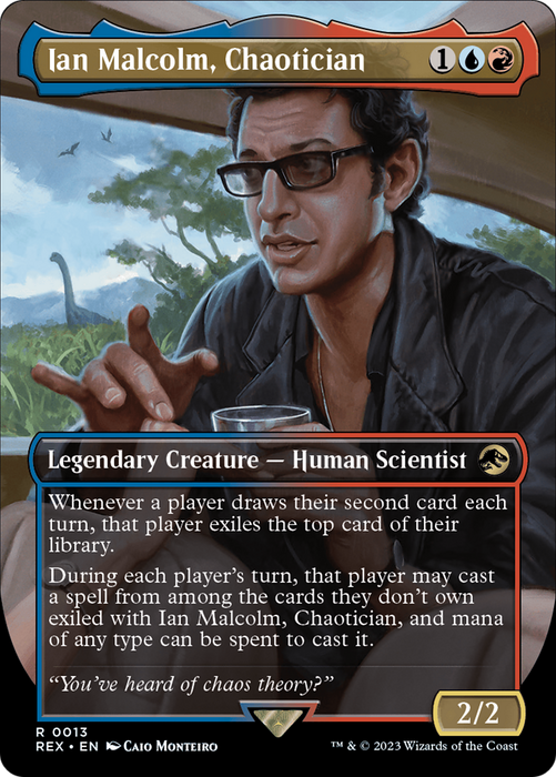 Ian Malcolm, Chaotician (REX-013) - rare (Borderless)