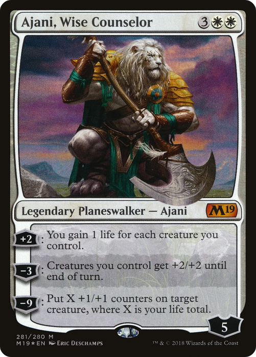 Ajani, Wise Counselor (M19-281) - mythic - Foil