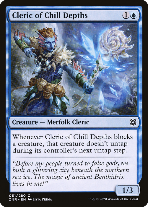 Cleric of Chill Depths (ZNR-051) - common - Foil