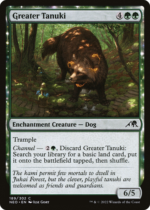 Greater Tanuki (NEO-189) - common: (enchantment) - Foil