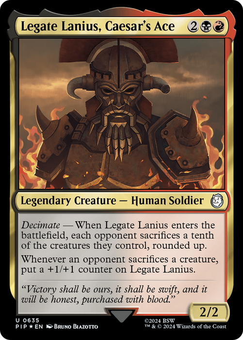 Legate Lanius, Caesar's Ace (PIP-635) - uncommon - Foil
