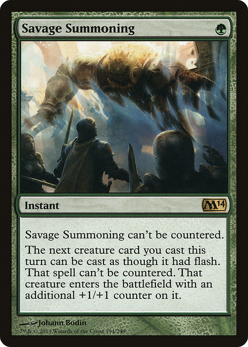 Savage Summoning (M14-194) - rare - Foil