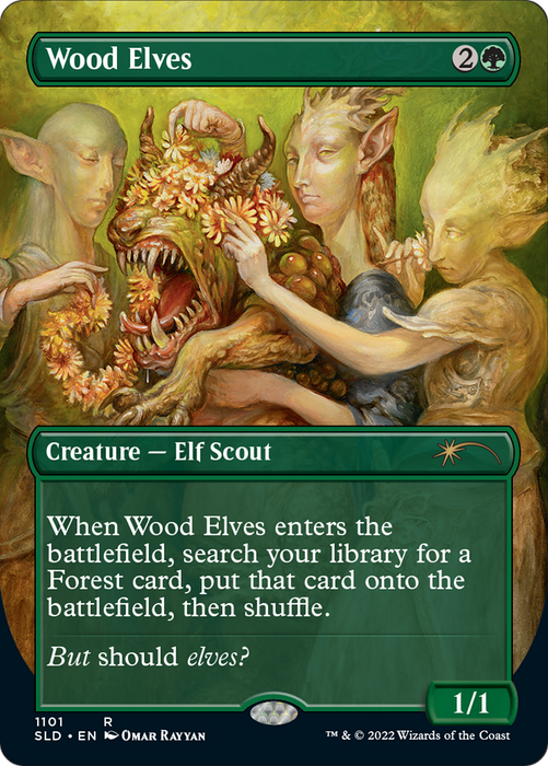 Wood Elves (SLD-1101) - rare (Borderless) - Foil