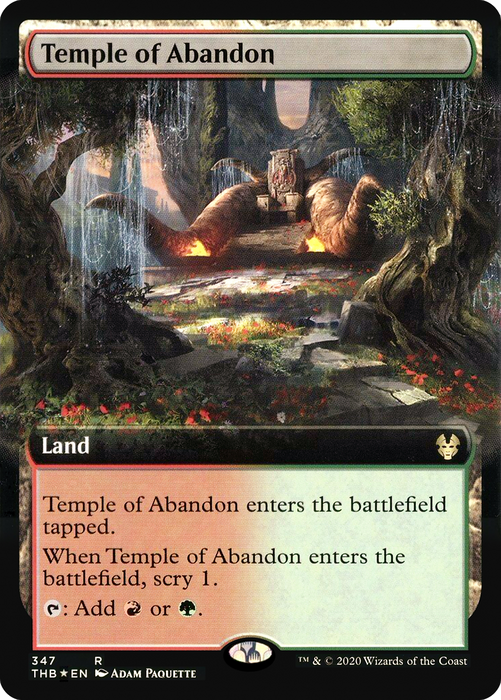 Temple of Abandon (THB-347★) - rare: (Extended Art) - Foil