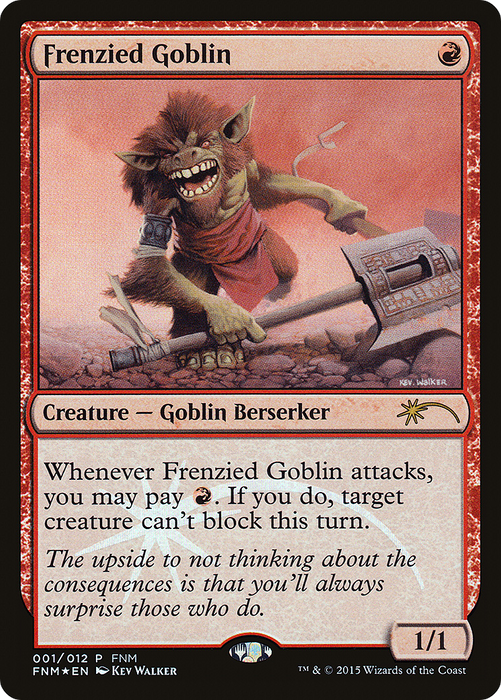 Frenzied Goblin (FNM-001) - rare - Foil