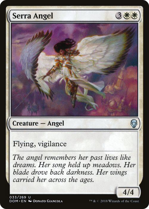 Serra Angel (DOM-033) - uncommon - Foil