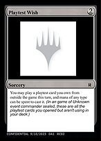 Playtest Wish (UNK-RC02) - rare