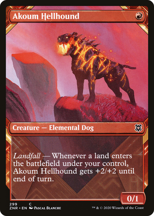 Akoum Hellhound (ZNR-299) - common: (Showcase)