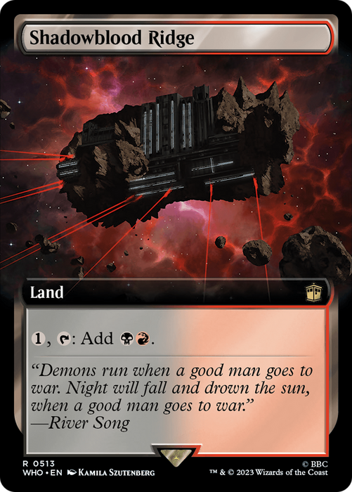 Shadowblood Ridge (WHO-513) - rare: (Extended Art) - Foil