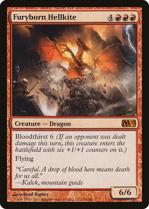 Furyborn Hellkite (M12-135) - mythic - Foil