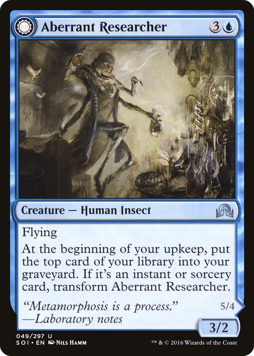 Aberrant Researcher // Perfected Form (SOI-049) - uncommon: (Double Faced Transform) - Foil