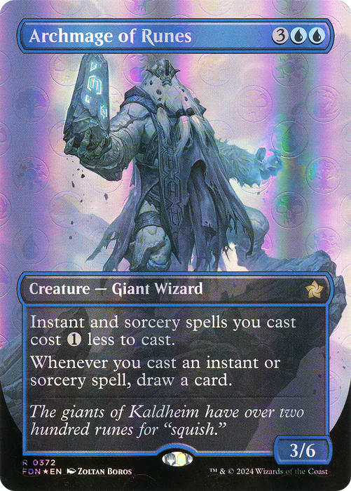 Archmage of Runes (FDN-372) - rare (Borderless) - Foil