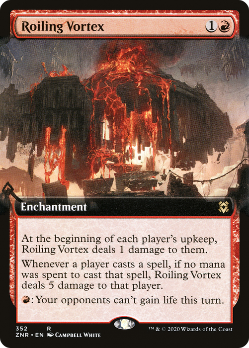 Roiling Vortex (ZNR-352) - rare: (Extended Art) - Foil
