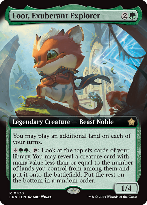 Loot, Exuberant Explorer (FDN-470) - rare: (Extended Art) - Foil