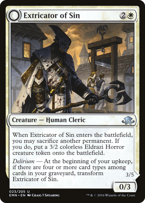Extricator of Sin // Extricator of Flesh (EMN-023) - uncommon: (mooneldrazidfc)