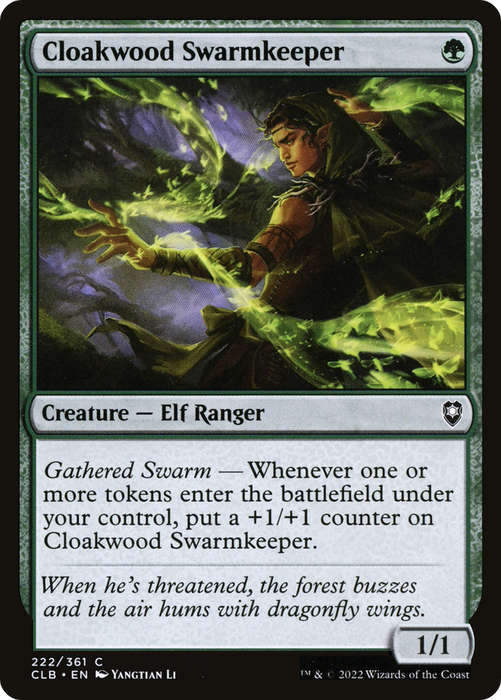 Cloakwood Swarmkeeper (CLB-222) - common - Foil