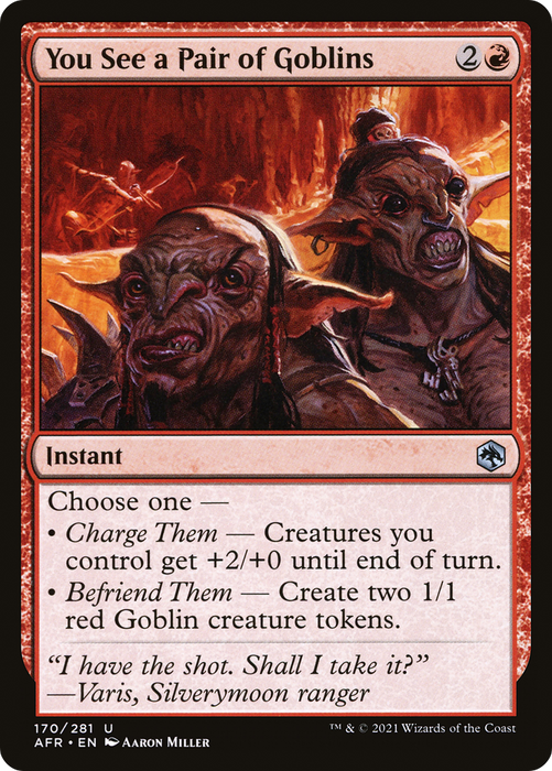 You See a Pair of Goblins (AFR-170) - uncommon - Foil