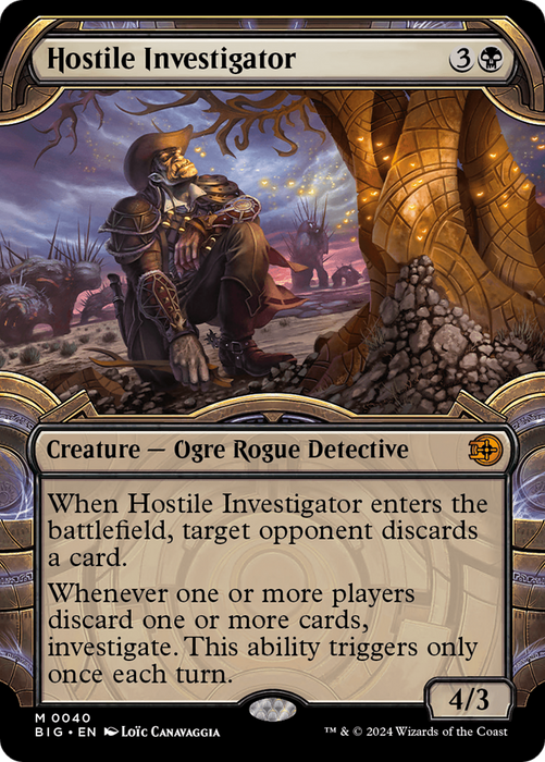 Hostile Investigator (BIG-040) - mythic: (Showcase) - Foil