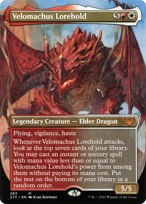 Velomachus Lorehold (STX-283) - mythic (Borderless)