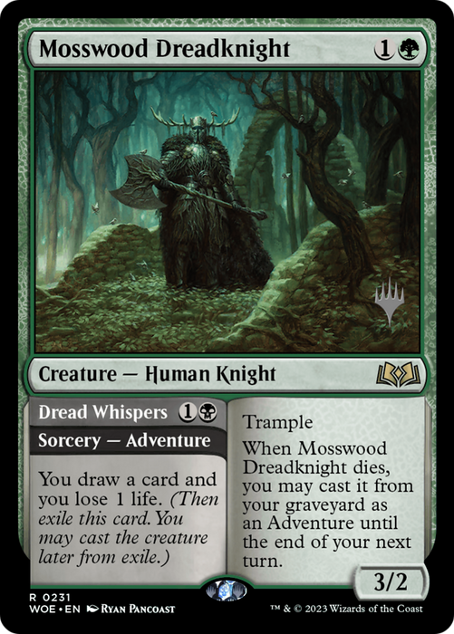 Mosswood Dreadknight // Dread Whispers (PPWOE-231P) - rare - Foil