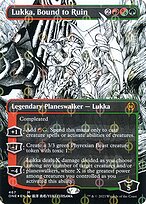 Lukka, Bound to Ruin (ONE-467) - mythic: (Showcase) (Borderless) - Foil