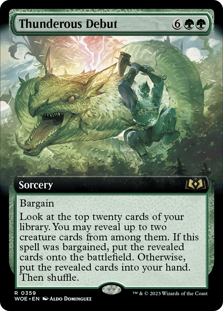 Thunderous Debut (WOE-359) - rare: (Extended Art) - Foil