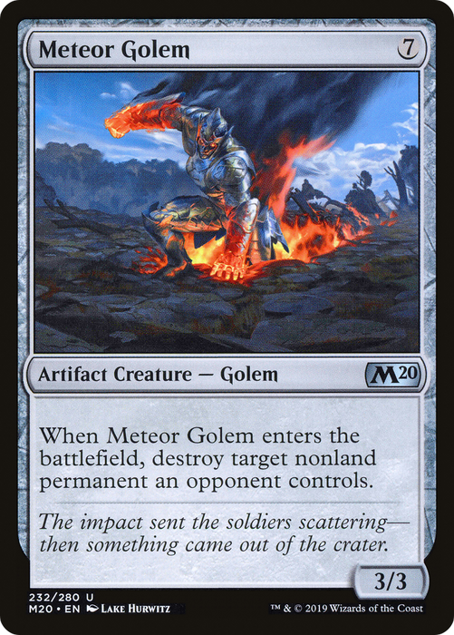 Meteor Golem (M20-232) - uncommon - Foil