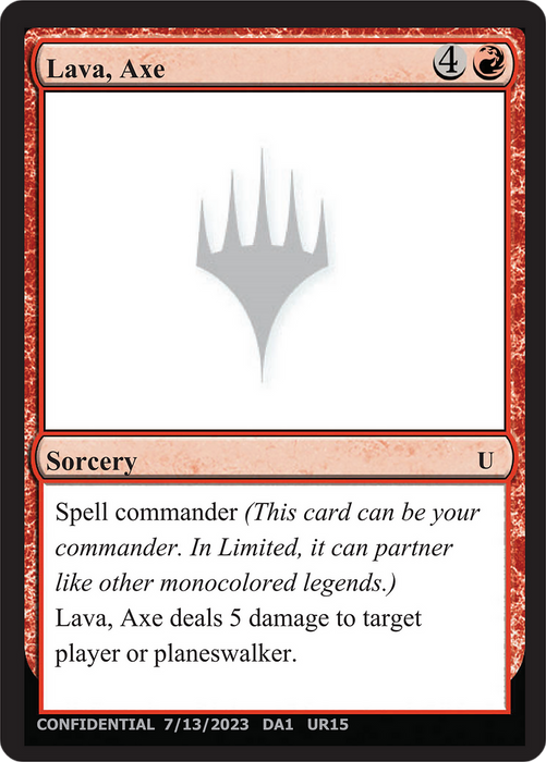 Lava, Axe (UNK-UR15) - uncommon