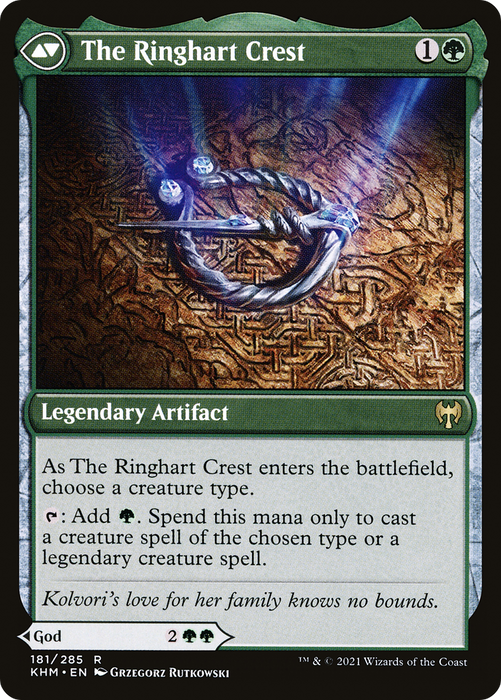 Kolvori, God of Kinship // The Ringhart Crest (KHM-181) - rare - Foil