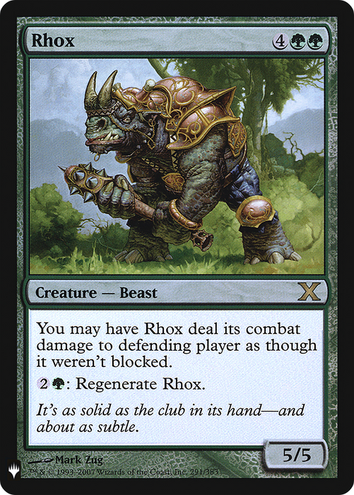 Rhox (LIST-10E-291) - rare - Foil