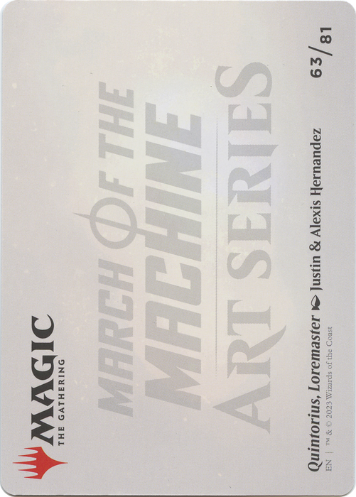 Quintorius, Loremaster // Quintorius, Loremaster (AMOM-063) - common (Borderless) - Foil