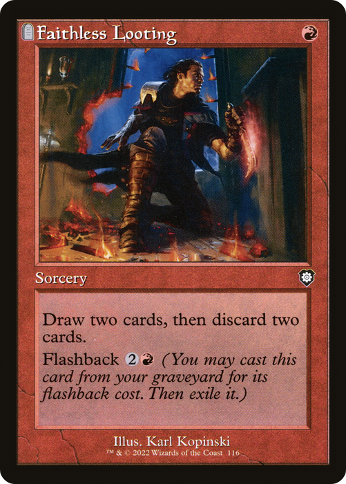 Faithless Looting (BRC-116) - common: (tombstone)