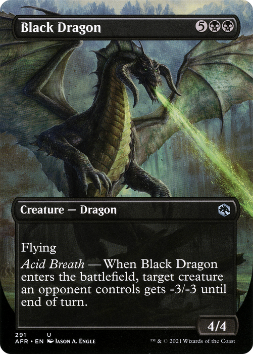 Black Dragon (AFR-291) - uncommon (Borderless) - Foil