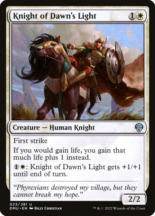 Knight of Dawn's Light (DMU-023) - uncommon - Foil