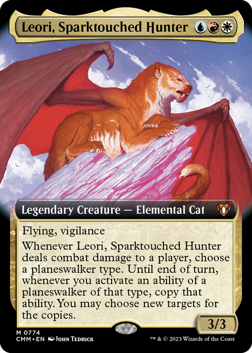 Leori, Sparktouched Hunter (CMM-774) - mythic: (Extended Art) - Foil