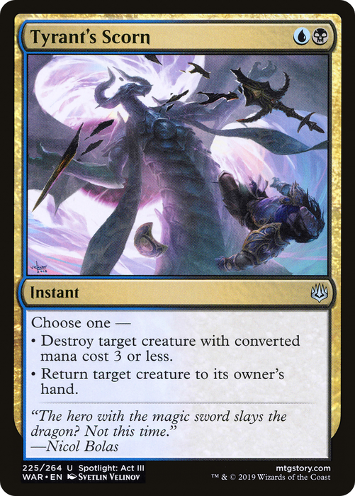 Tyrant's Scorn (WAR-225) - uncommon - Foil