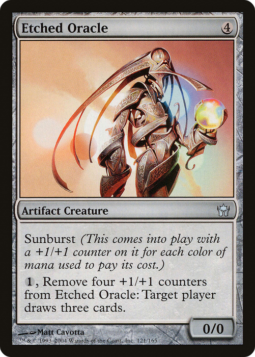 Etched Oracle (5DN-121) - uncommon - Foil